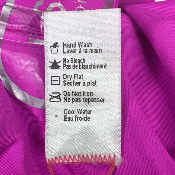 L*SPACE Harrington High Waist Bitsy Cut Bikini Bottoms - Fuchsia - Size Medium - Picture 6 of 6